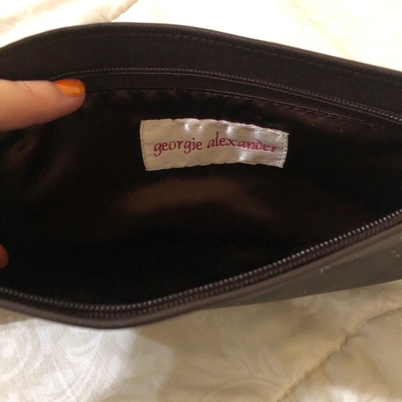 Georgie Alexander Brown Leather Clutch - Picture 2 of 2